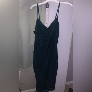 Green lace dress